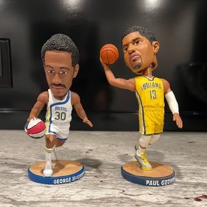 🏀 Indiana Pacers Paul George and George McGinnis Bobbleheads